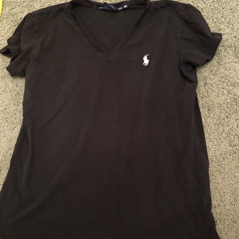 Black polo tee